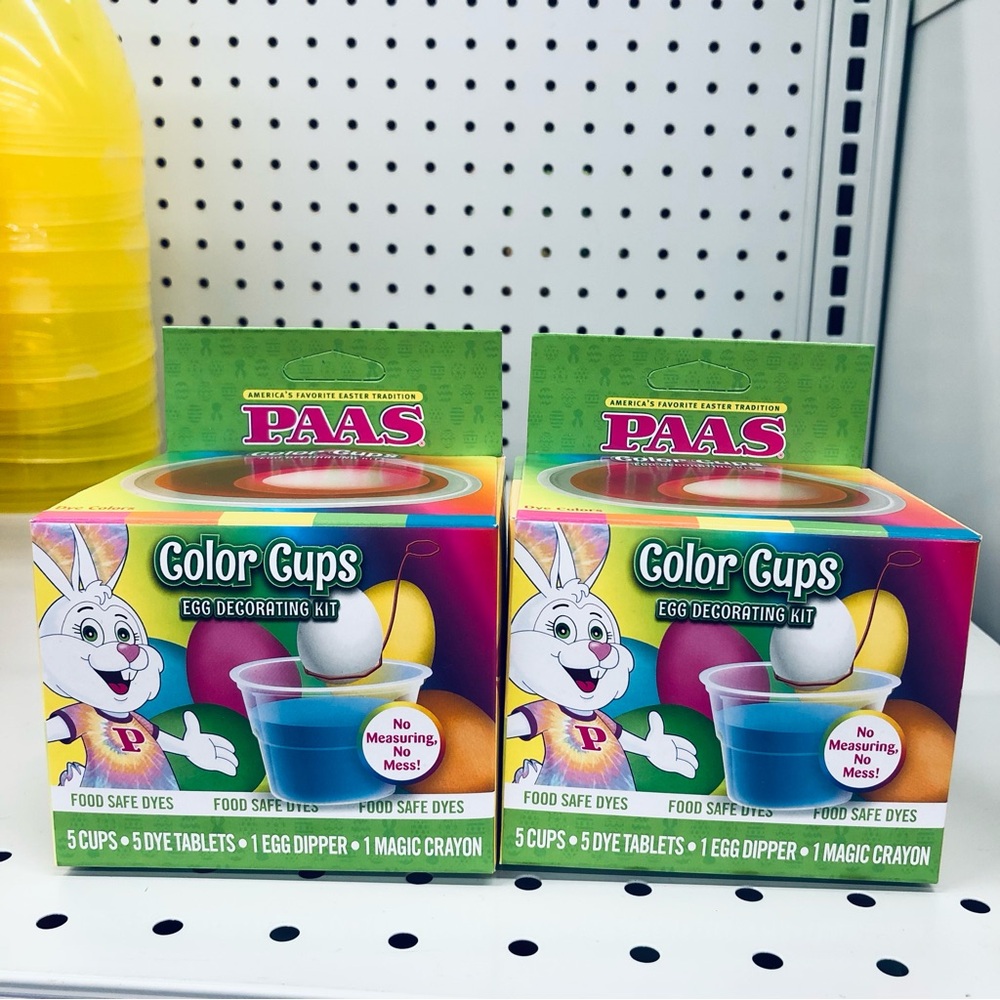 🎈$12🎈NEW PAAS Easter Egg Coloring Cup Dye Kit Lot of 2